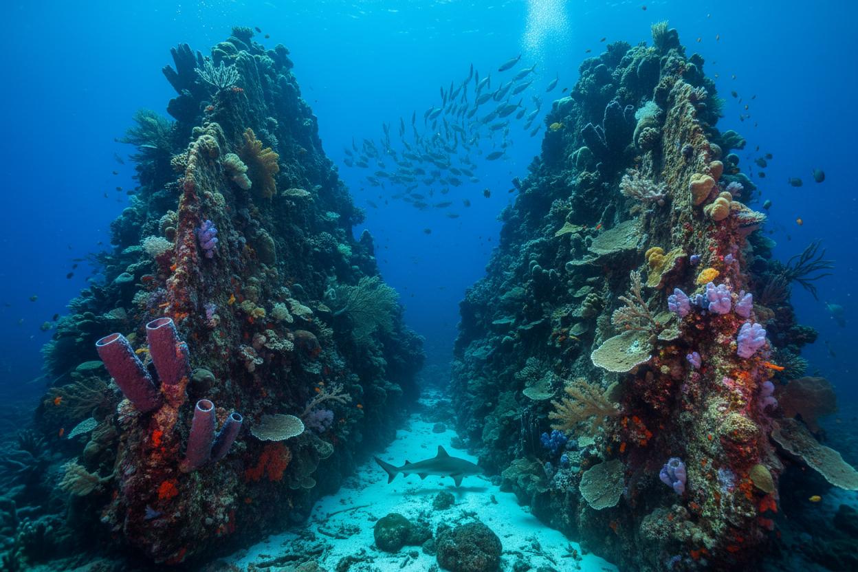 Batu Kelebit, Boat-entry pinnacle in Tulamben, Bali