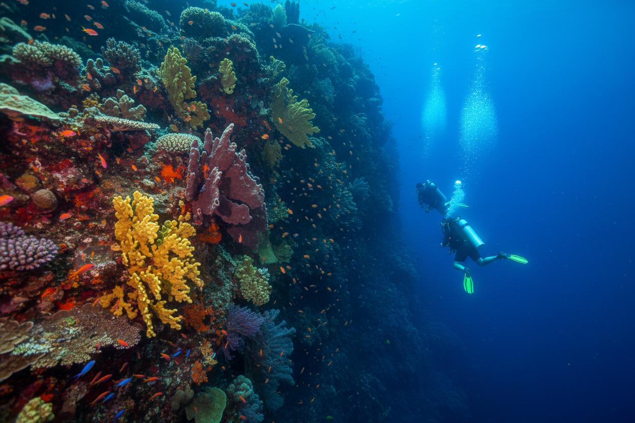 The Drop-Off, Dramatic wall dive in Tulamben, Bali