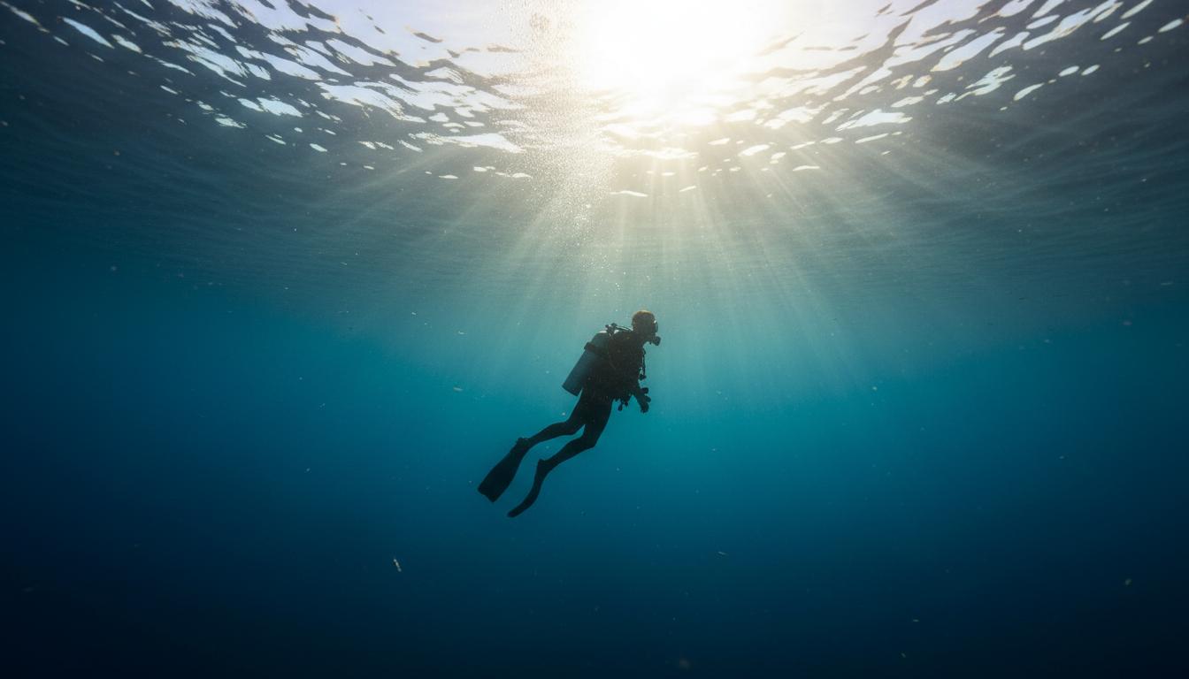 Advanced diver exploring